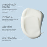 Innihaldsefnamynd sem sýnir áferð Mineral Mask með áherslu á lykilþætti og formúlu