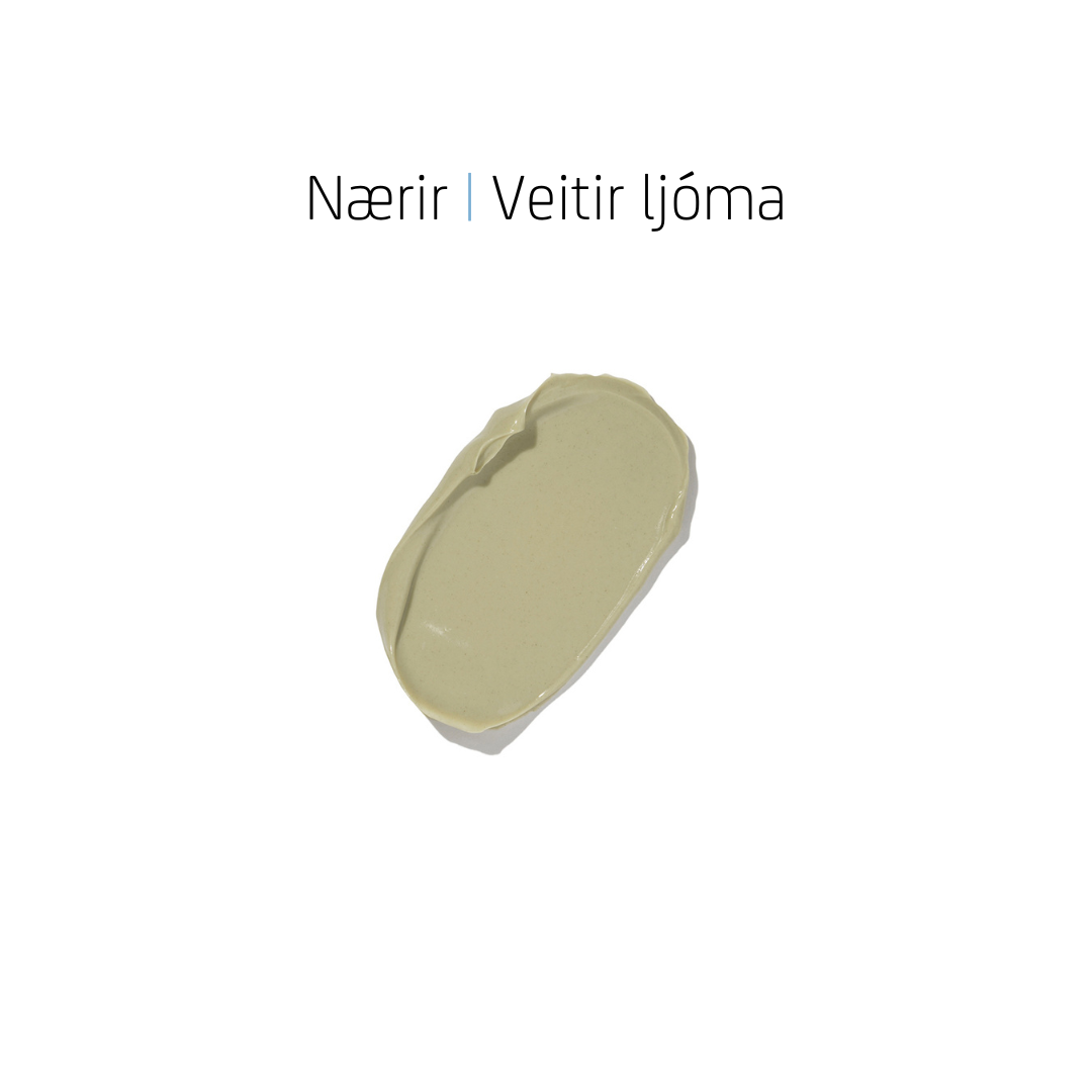 Innihaldsefnamynd sem sýnir áferð Algae Mask með áherslu á lykilþætti