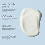 Innihaldsefnamynd sem sýnir áferð Mineral Mask með áherslu á lykilþætti og formúlu