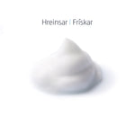 Áferð Foaming Cleanser sem sýnir létta, loftkennda hvíta froðu
