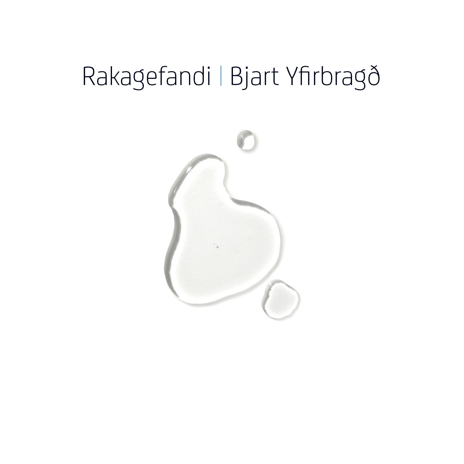 Áferð BL+ The Serum sem sýnir glæra, létta gel-serum áferð