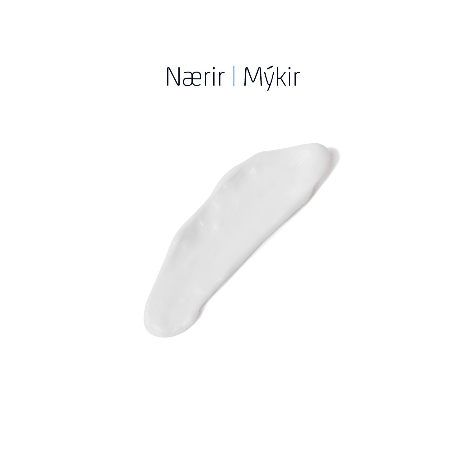 Áferð á hárnæringu sem sýnir kremkennda formúlu sem nærir og mýkir hár