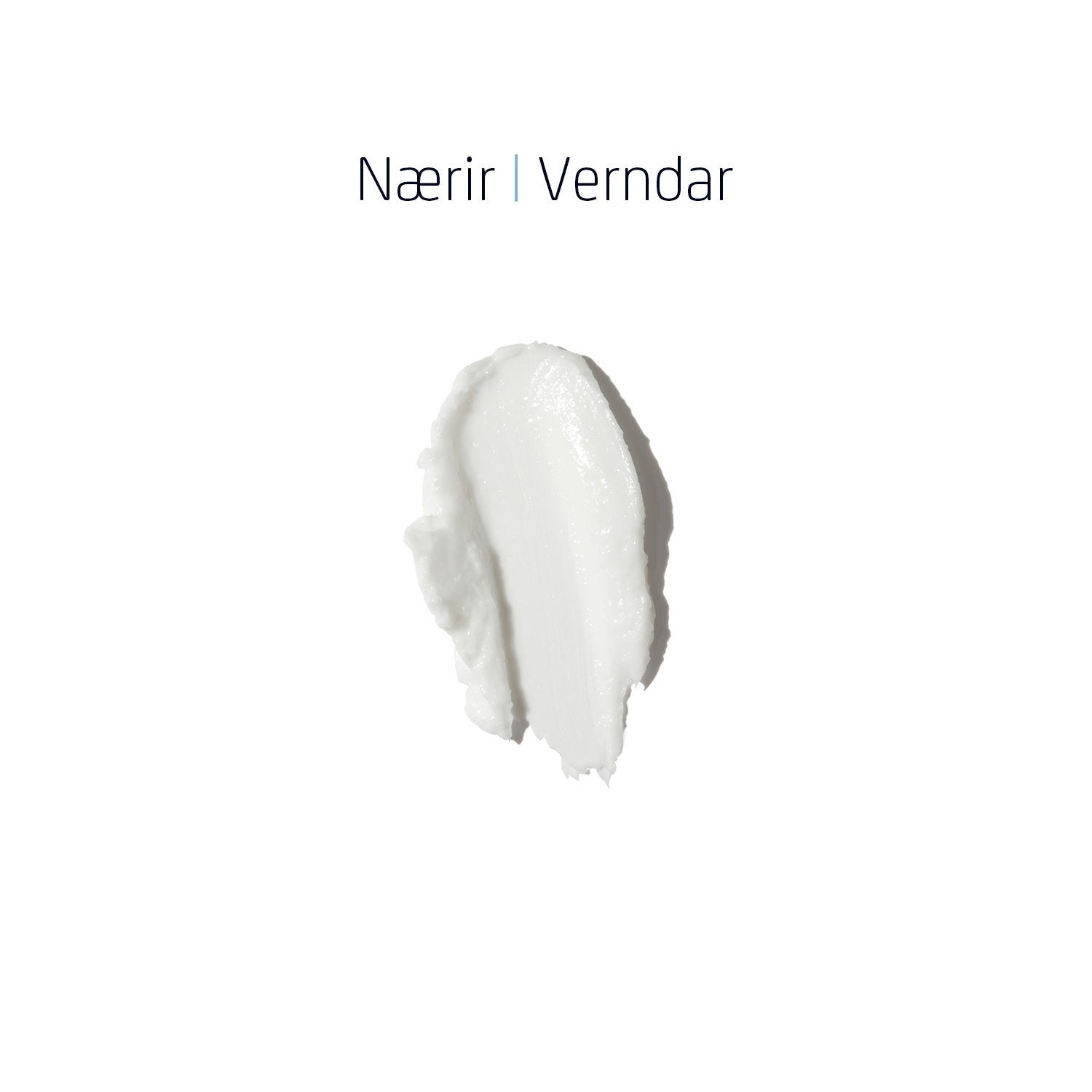 Áferð af handáburði sem sýnir slétt, hvítt krem
