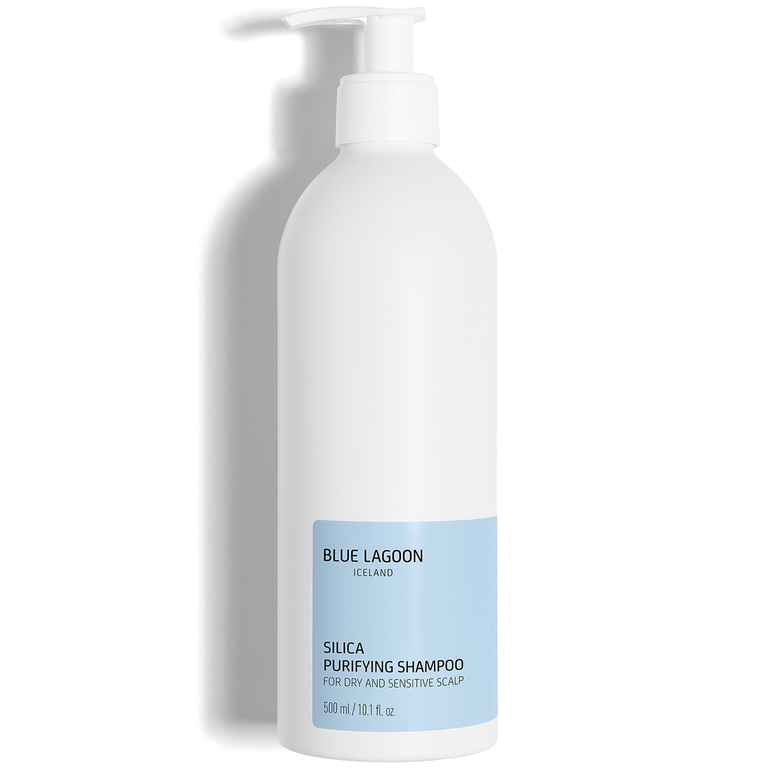 Silica Purifying Shampoo flaska 500 ml á hvítum bakgrunni