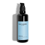Líkamsolíu flaska 100 ml á hvítum bakgrunni